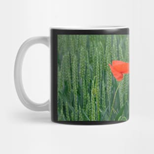 Poppy in Wheat Field Mug